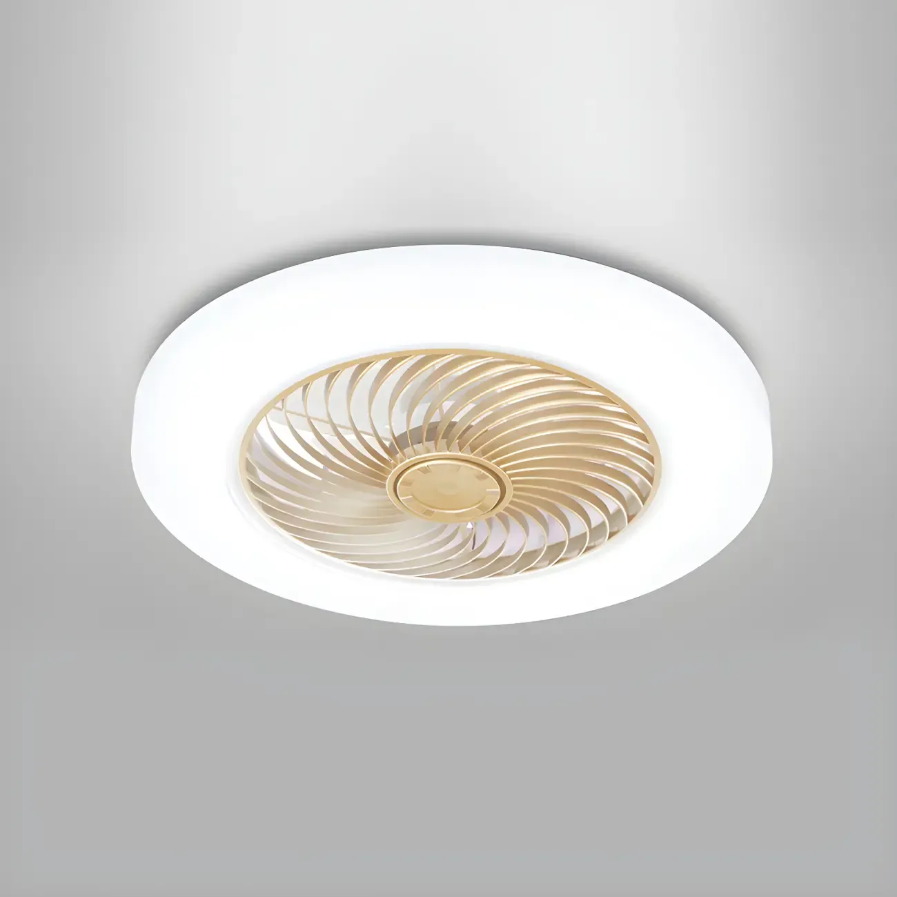 Modern Flush Mount Ceiling Fan with Light 3-Speed for Living Room