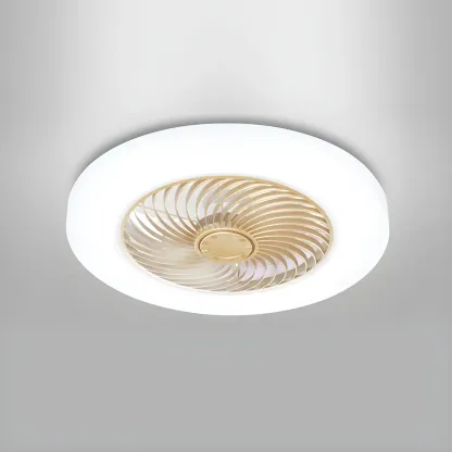 Modern Flush Mount Ceiling Fan with Light 3-Speed for Living Room