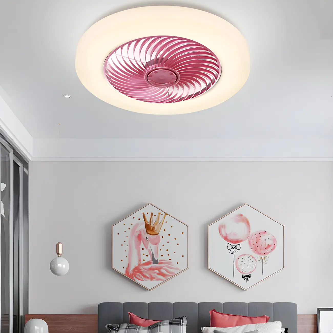 Modern Flush Mount Ceiling Fan with Light 3-Speed for Living Room | homeyfad