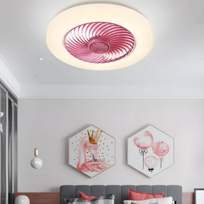 Modern Flush Mount Ceiling Fan with Light 3-Speed for Living Room