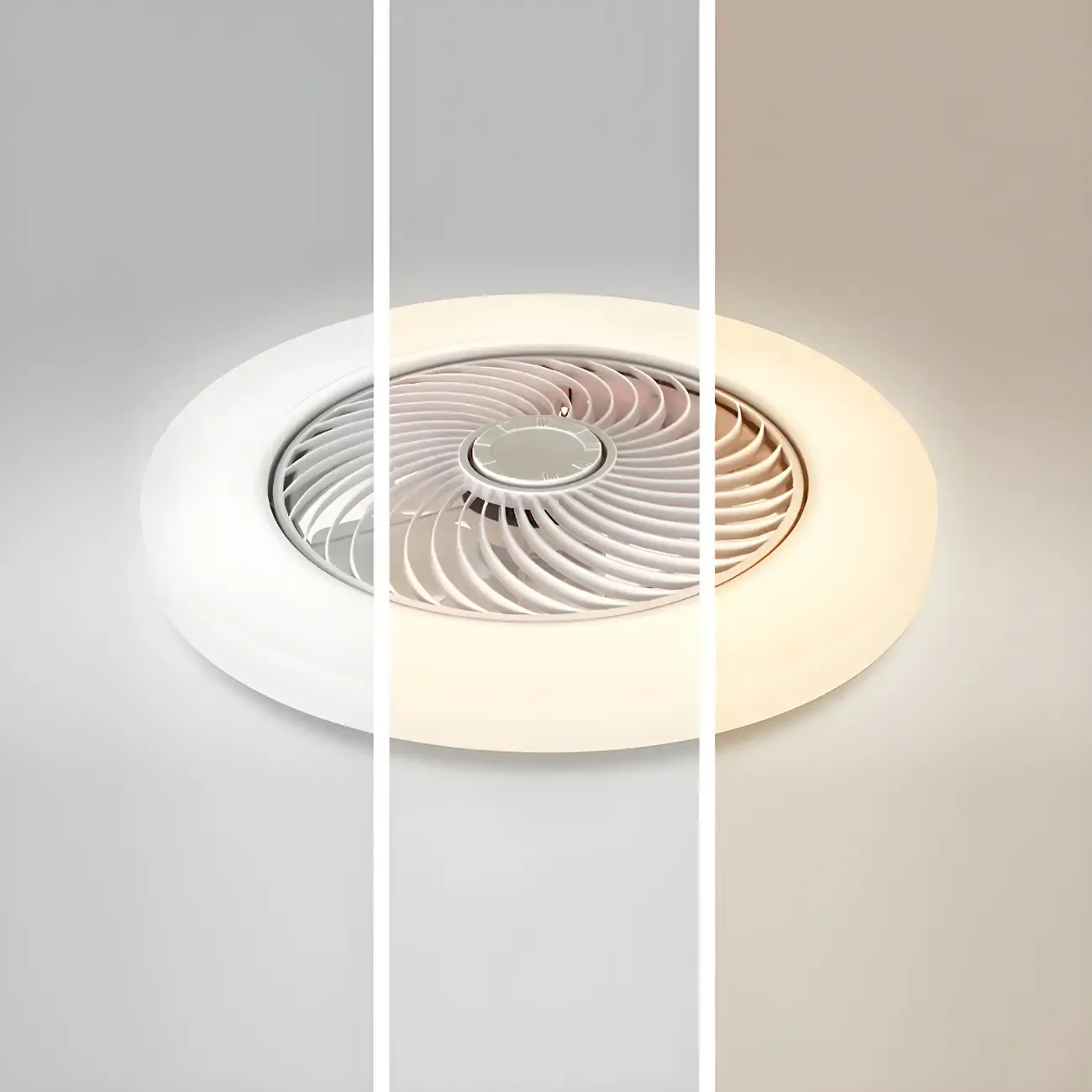 Modern Flush Mount Ceiling Fan with Light 3-Speed for Living Room