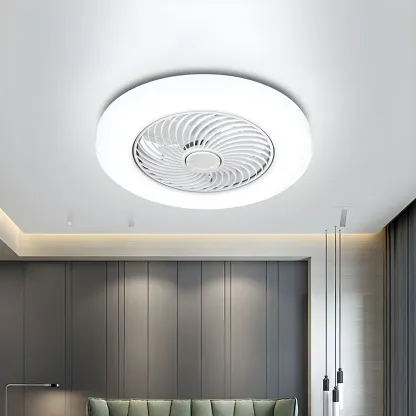 Modern Flush Mount Ceiling Fan with Light 3-Speed for Living Room