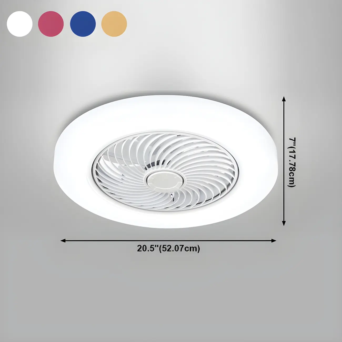 Modern Flush Mount Ceiling Fan with Light 3-Speed for Living Room | homeyfad