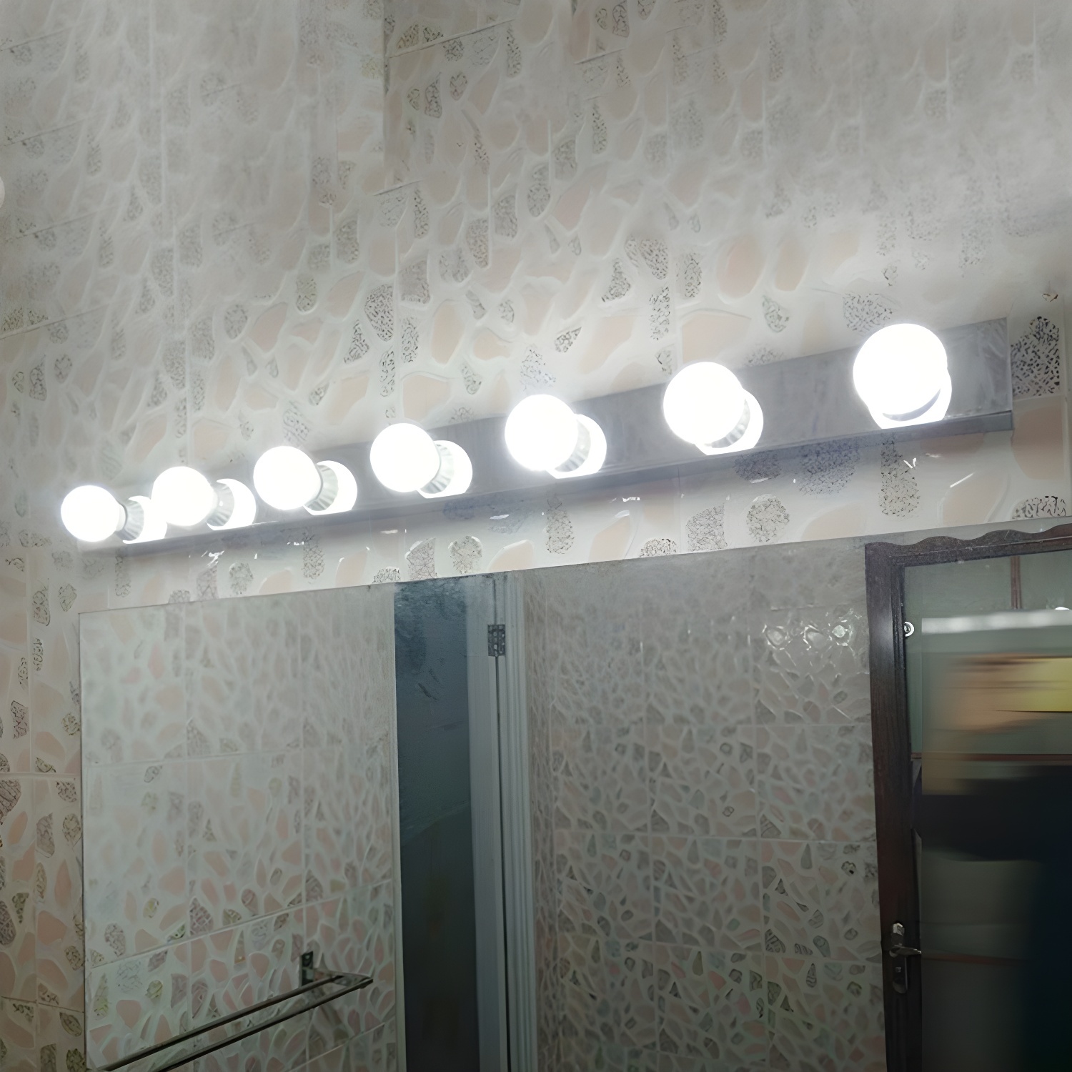 Modern Silver Multi Bulb Vanity Light for Bathroom