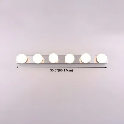 Contemporary Globe Vanity Light Multi Bulb Bathroom Fixture Image - 14