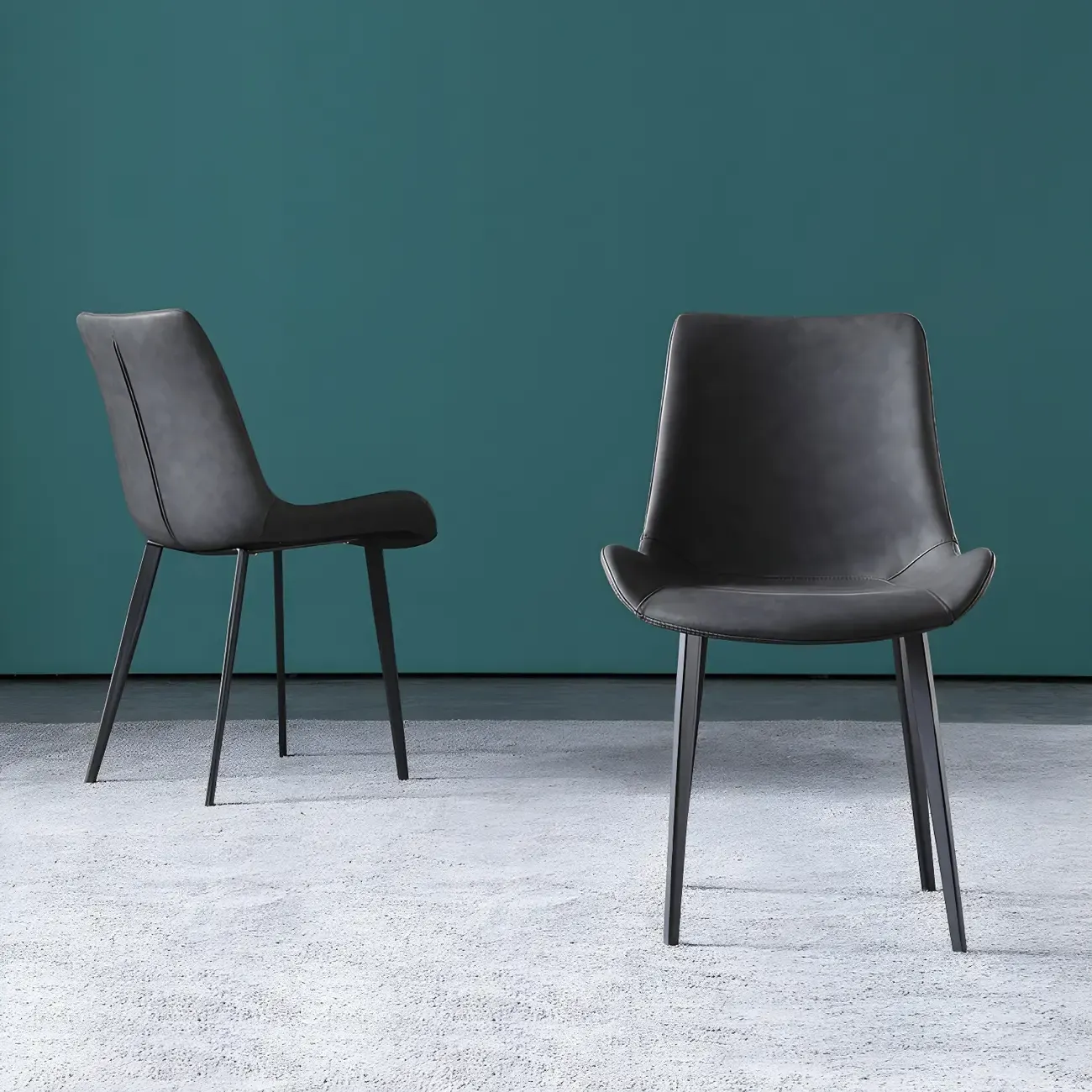 Industrial Upholstered Arm Chair with Metal Frame Image - 4