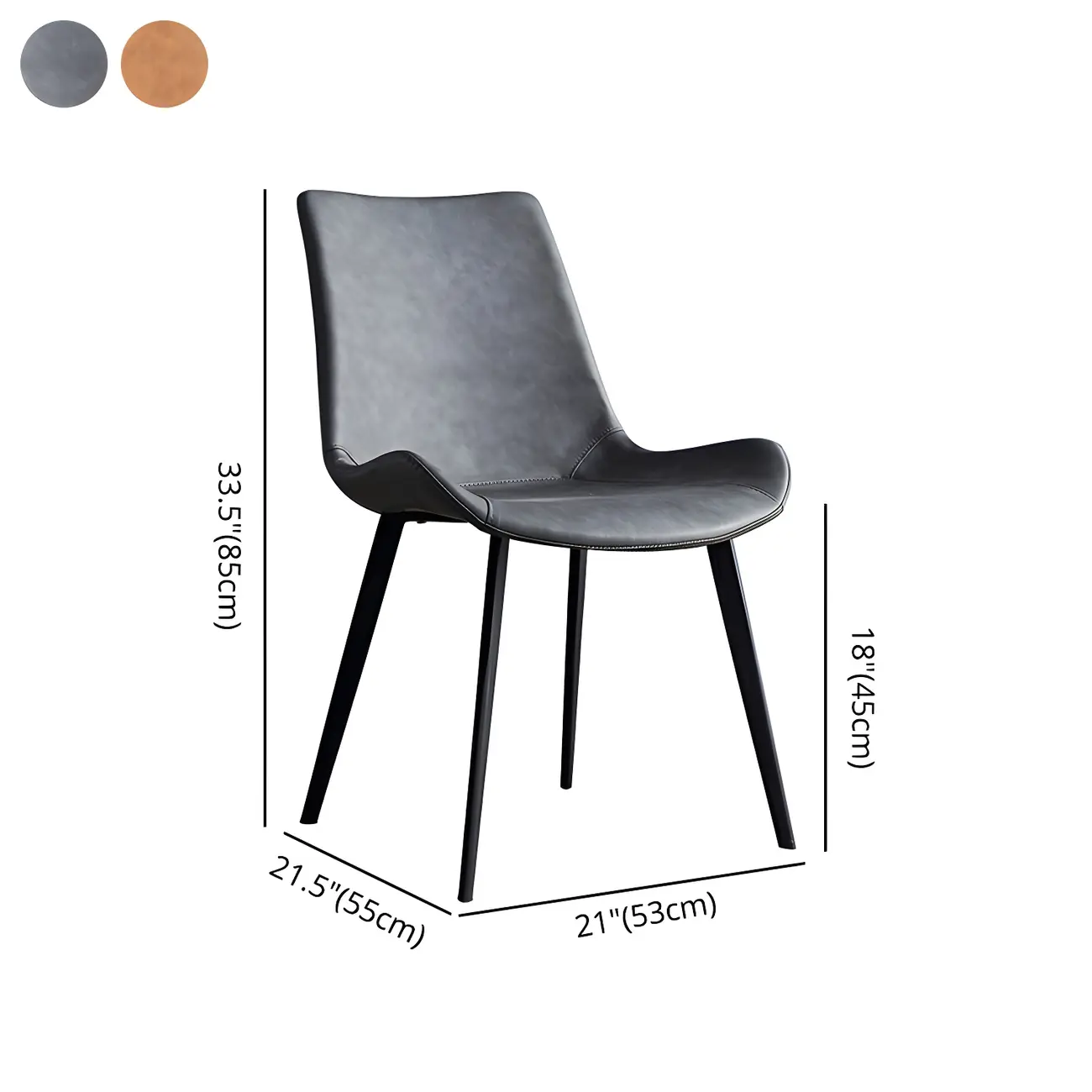 Industrial Upholstered Arm Chair with Metal Frame #size | homeyfad