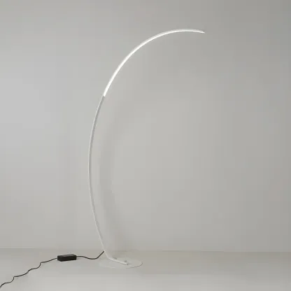 Stylish Silica Gel Metal Linear Arc LED Floor Lamp Image - 9