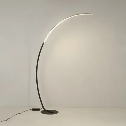 Stylish Silica Gel Metal Linear Arc LED Floor Lamp Image - 10