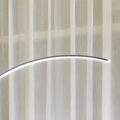 Stylish Silica Gel Metal Linear Arc LED Floor Lamp Image - 12