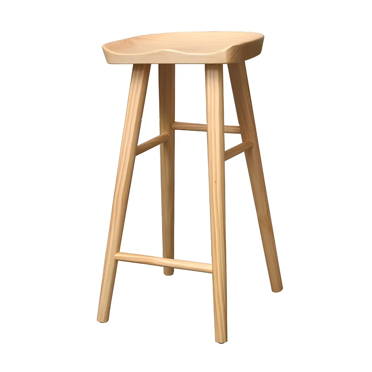 Counter Height Backless Wooden Industrial Bar Stools Image - 15 | homeyfad