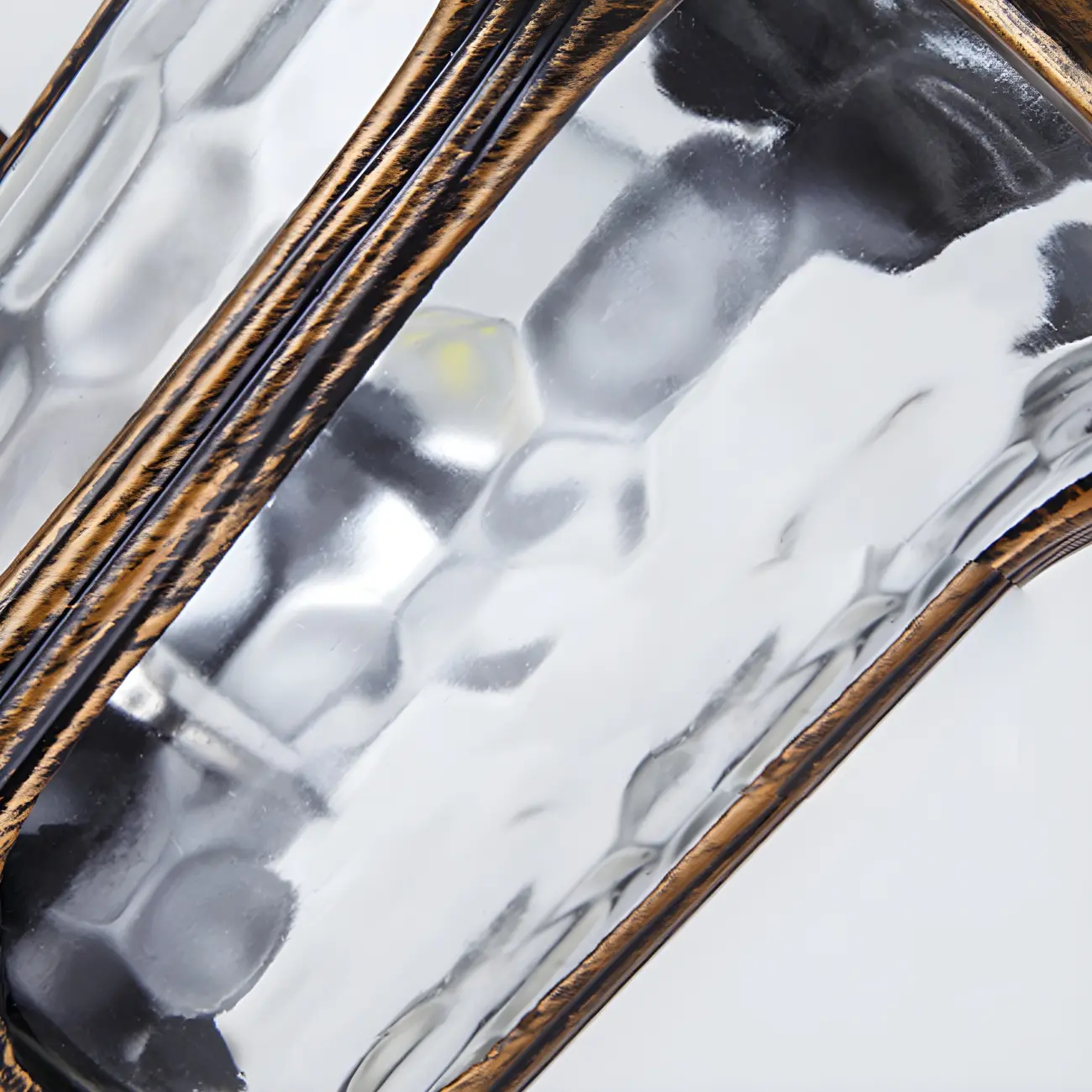 Antique Black Metal Glass Outdoor Wall Lantern Sconce Image - 9 | homeyfad