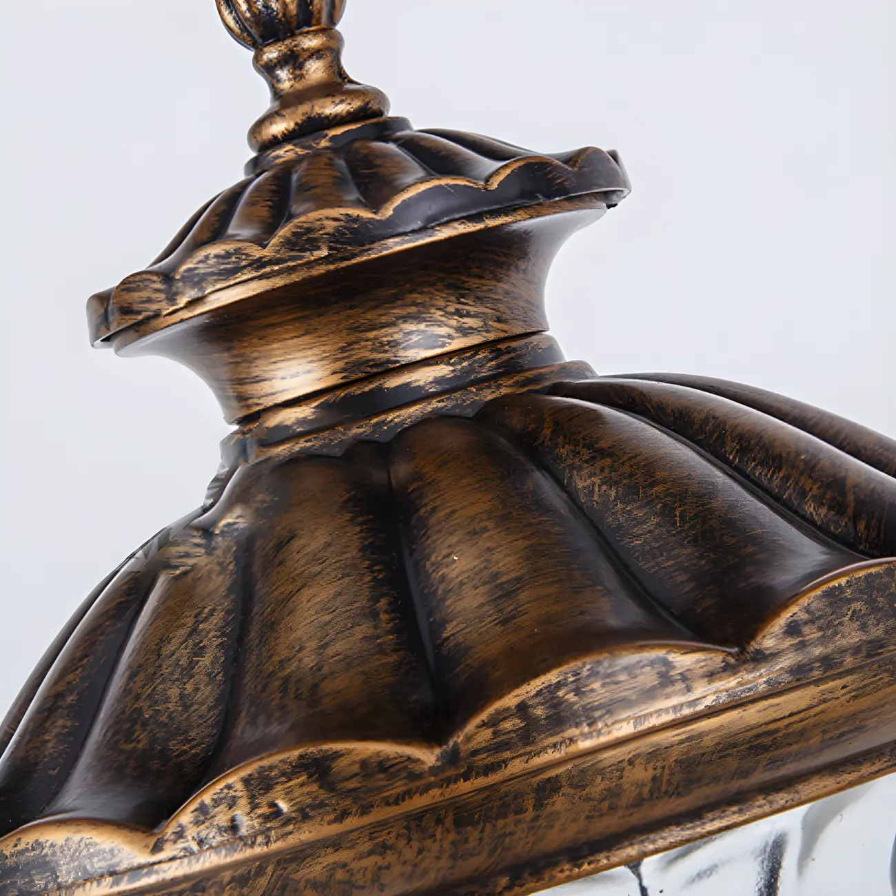 Antique Black Metal Glass Outdoor Wall Lantern Sconce Image - 10 | homeyfad