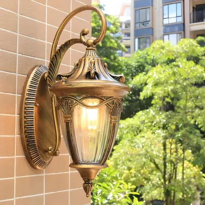 Waterproof Vintage Outdoor Bronze Wall Lantern Sconce  Image - 1
