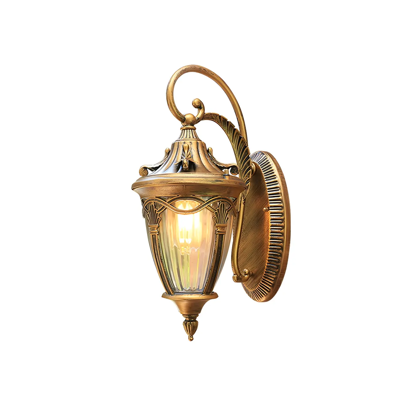 Waterproof Vintage Outdoor Bronze Wall Lantern Sconce  Image - 5 | homeyfad