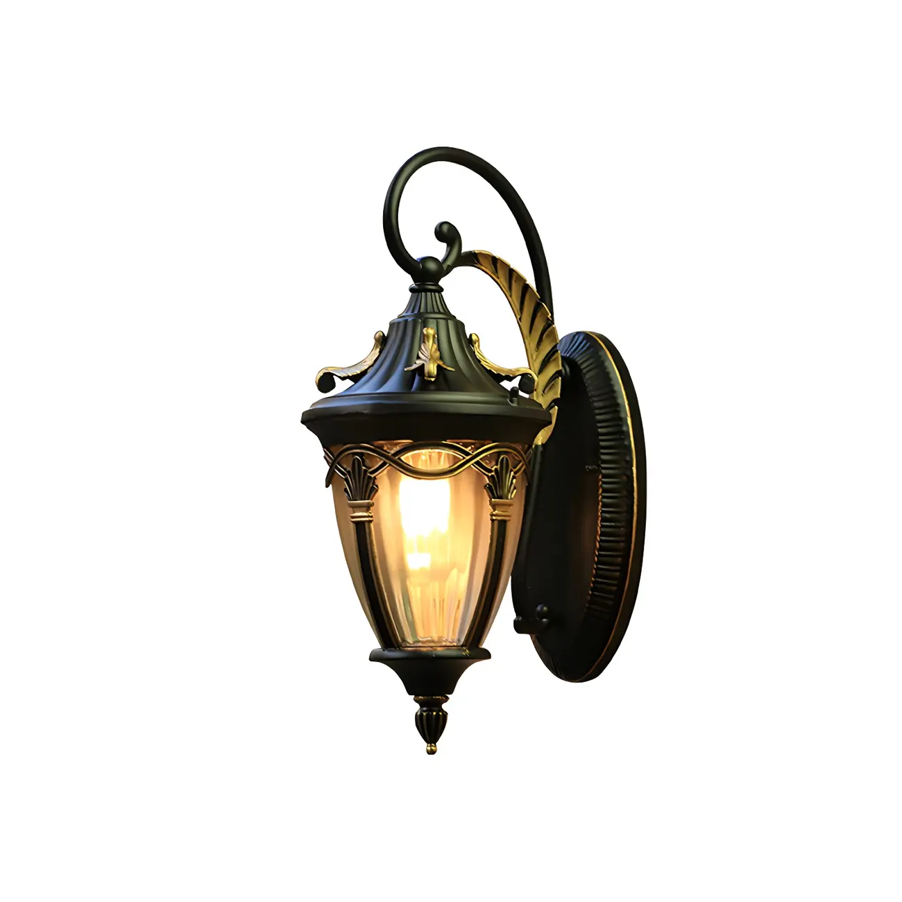 Waterproof Vintage Outdoor Bronze Wall Lantern Sconce  Image - 6 | homeyfad