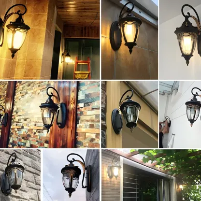 Waterproof Vintage Outdoor Bronze Wall Lantern Sconce  Image - 11