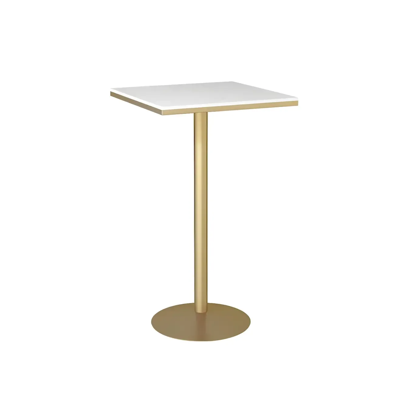 Elegant Nordic Marble Bar Table with Gold Metal Base Image - 3