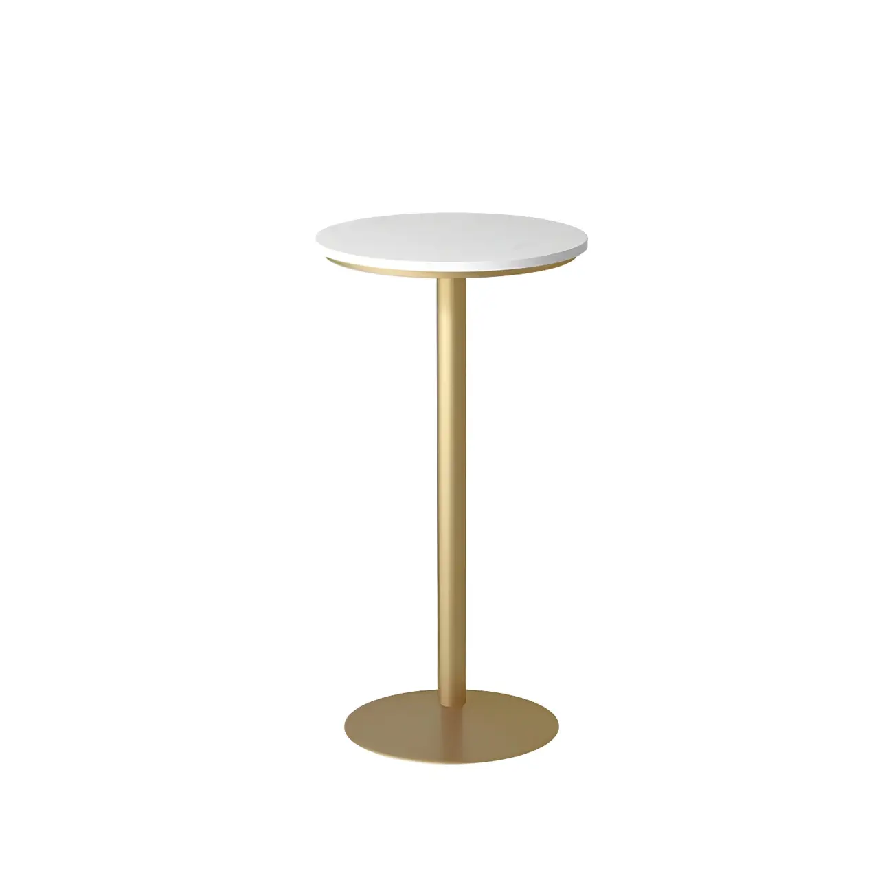 Elegant Nordic Marble Bar Table with Gold Metal Base Image - 8 | homeyfad