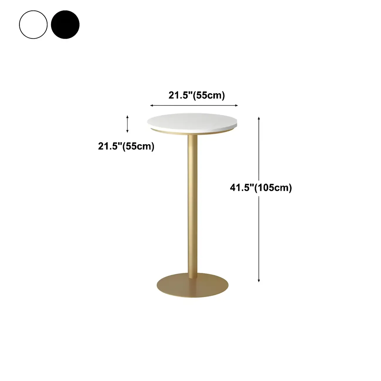 Elegant Nordic Marble Bar Table with Gold Metal Base Image - 15