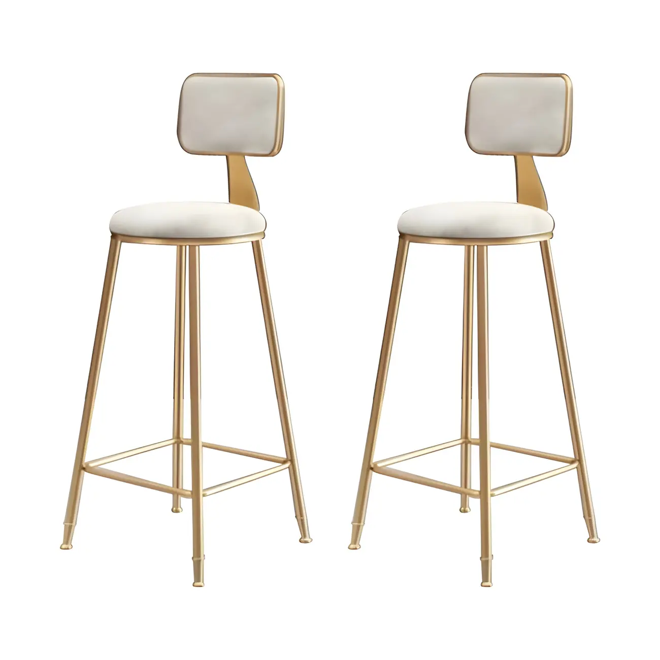 Round Velvet Upholstered Counter Bar Stools Image - 32 | homeyfad