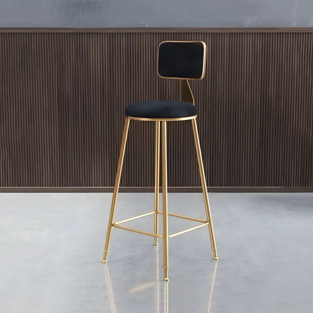 Round Velvet Upholstered Counter Bar Stools Image - 34 | homeyfad