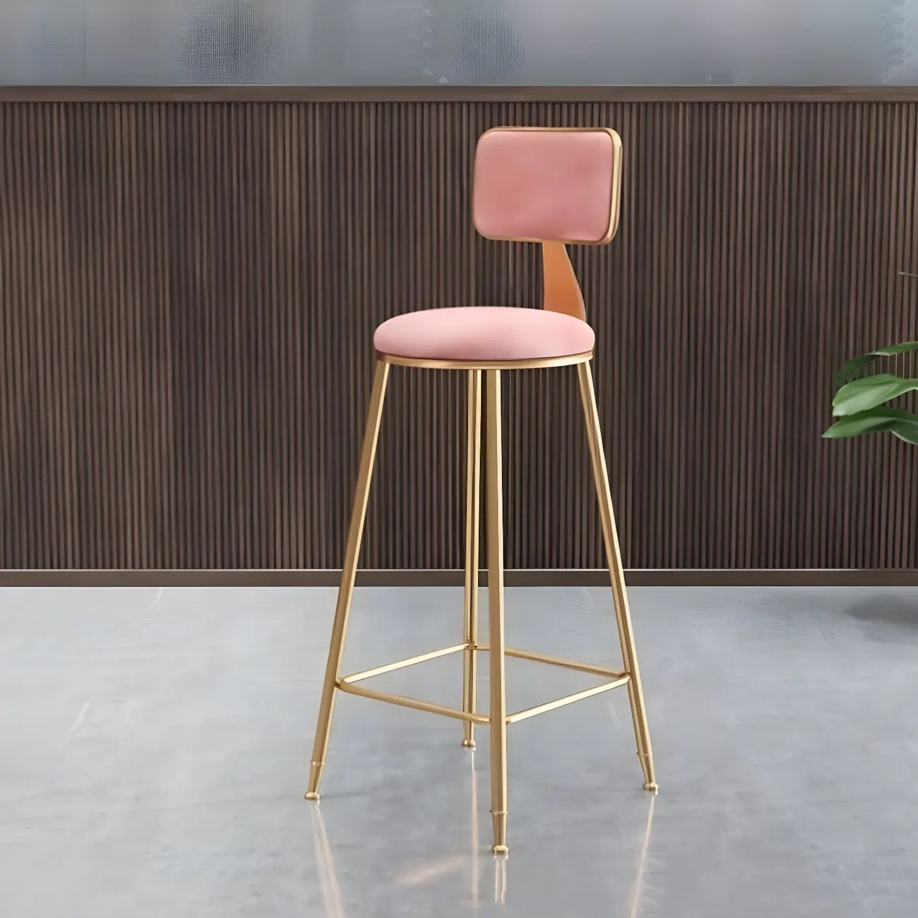 Round Velvet Upholstered Counter Bar Stools Image - 37 | homeyfad