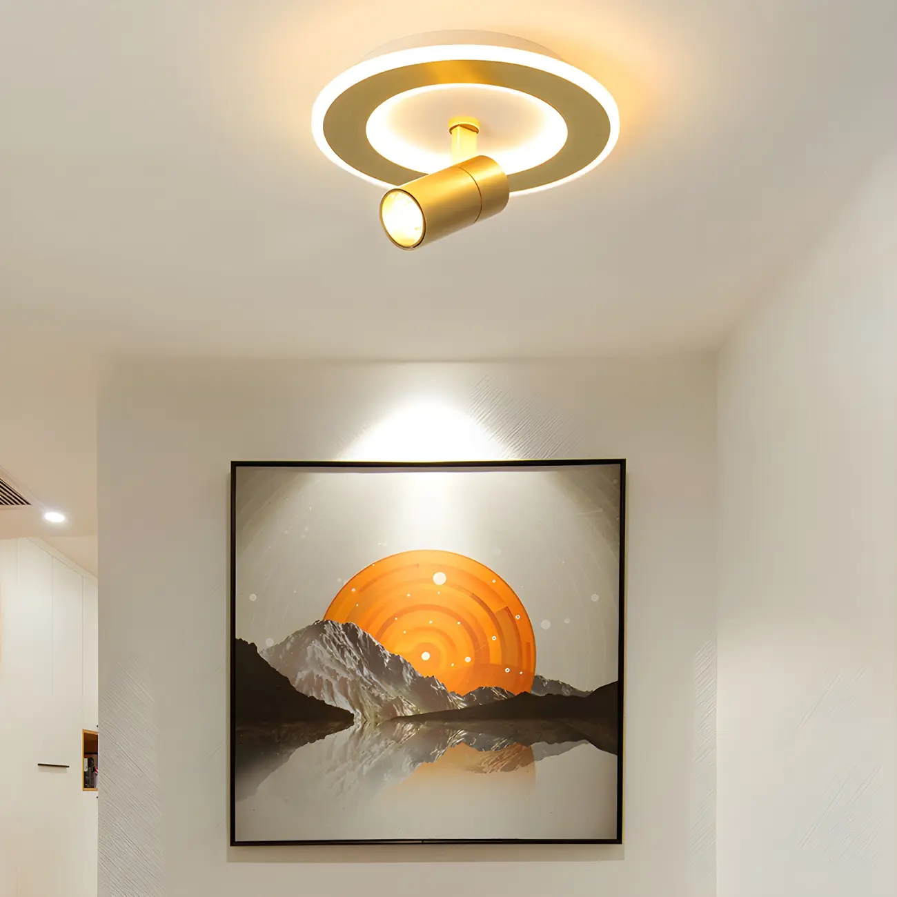 Modern LED Flush Ceiling Light for Residential Elegance Image - 4 | homeyfad