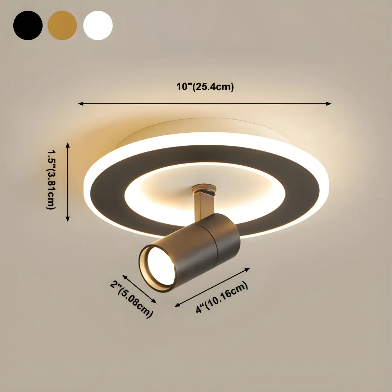 Modern LED Flush Ceiling Light for Residential Elegance #size