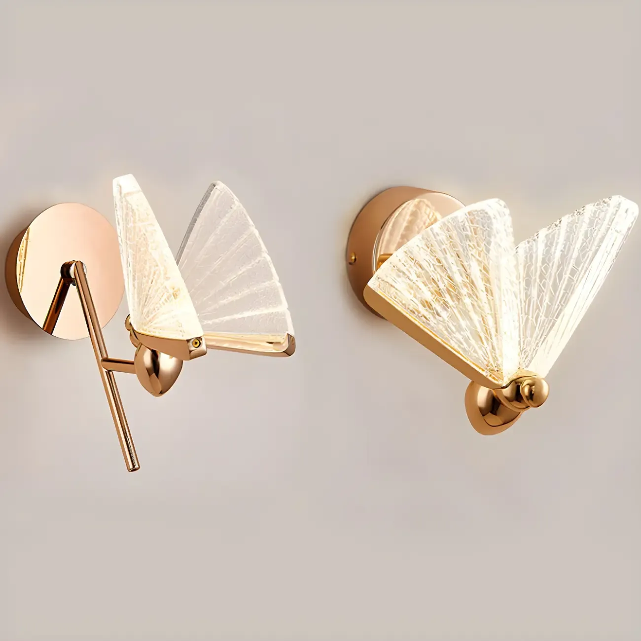 Vintage Dimmable Butterfly Wall Sconce for Bedroom Decor