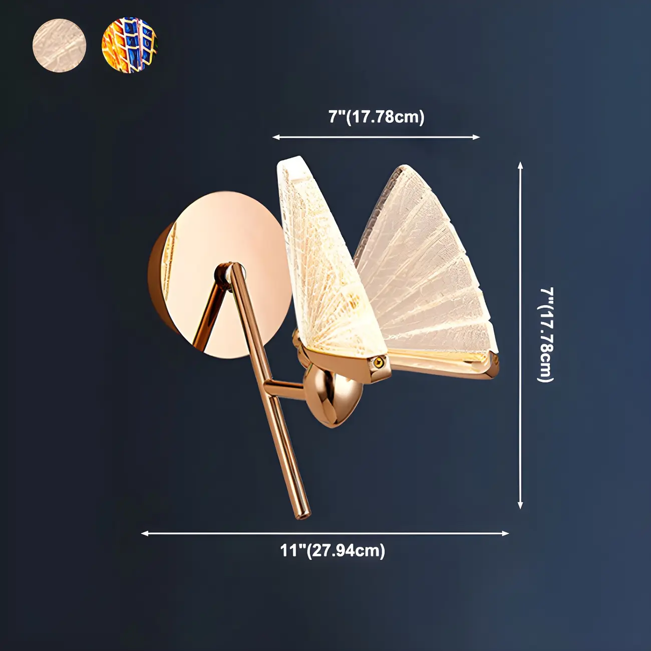 Vintage Dimmable Butterfly Wall Sconce for Bedroom Decor | homeyfad