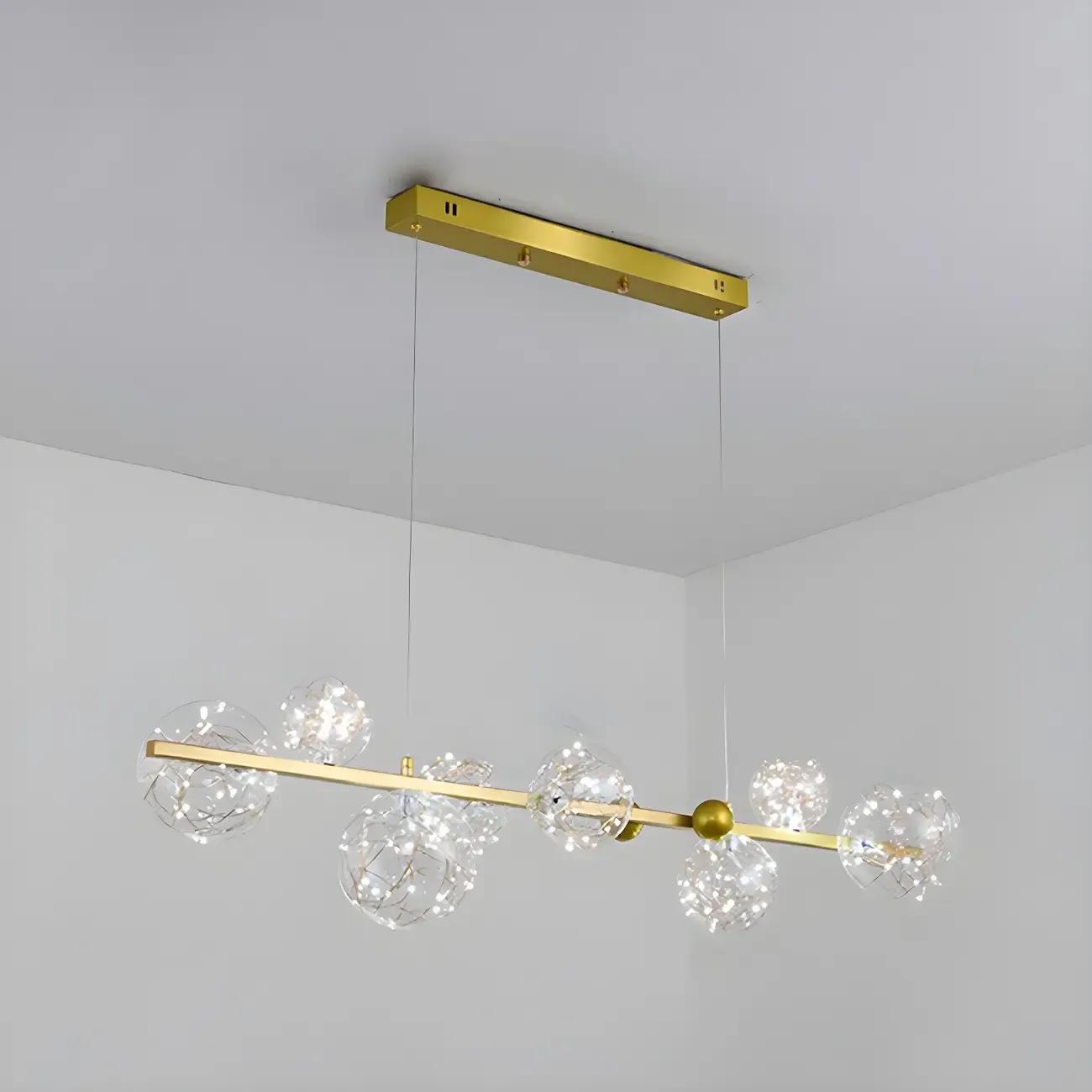 Exquisite Modern Glass Globe LED Ceiling Light Image - 8