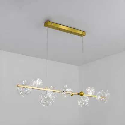 Exquisite Modern Glass Globe LED Ceiling Light Image - 8