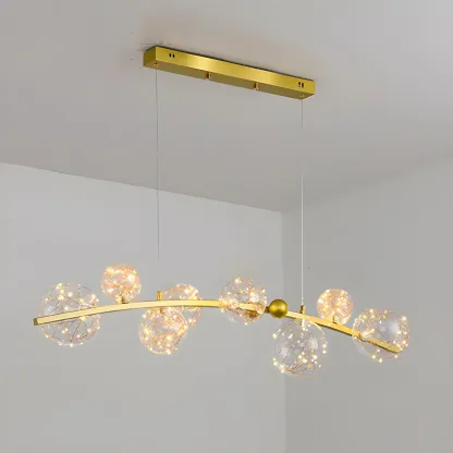 Exquisite Modern Glass Globe LED Ceiling Light Image - 10