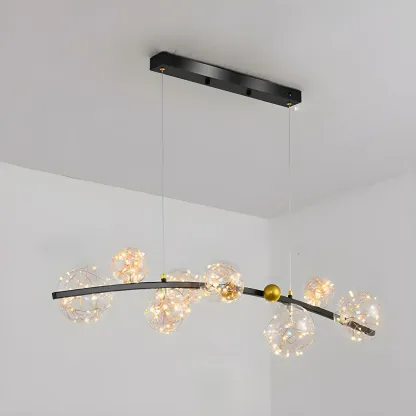 Exquisite Modern Glass Globe LED Ceiling Light Image - 11