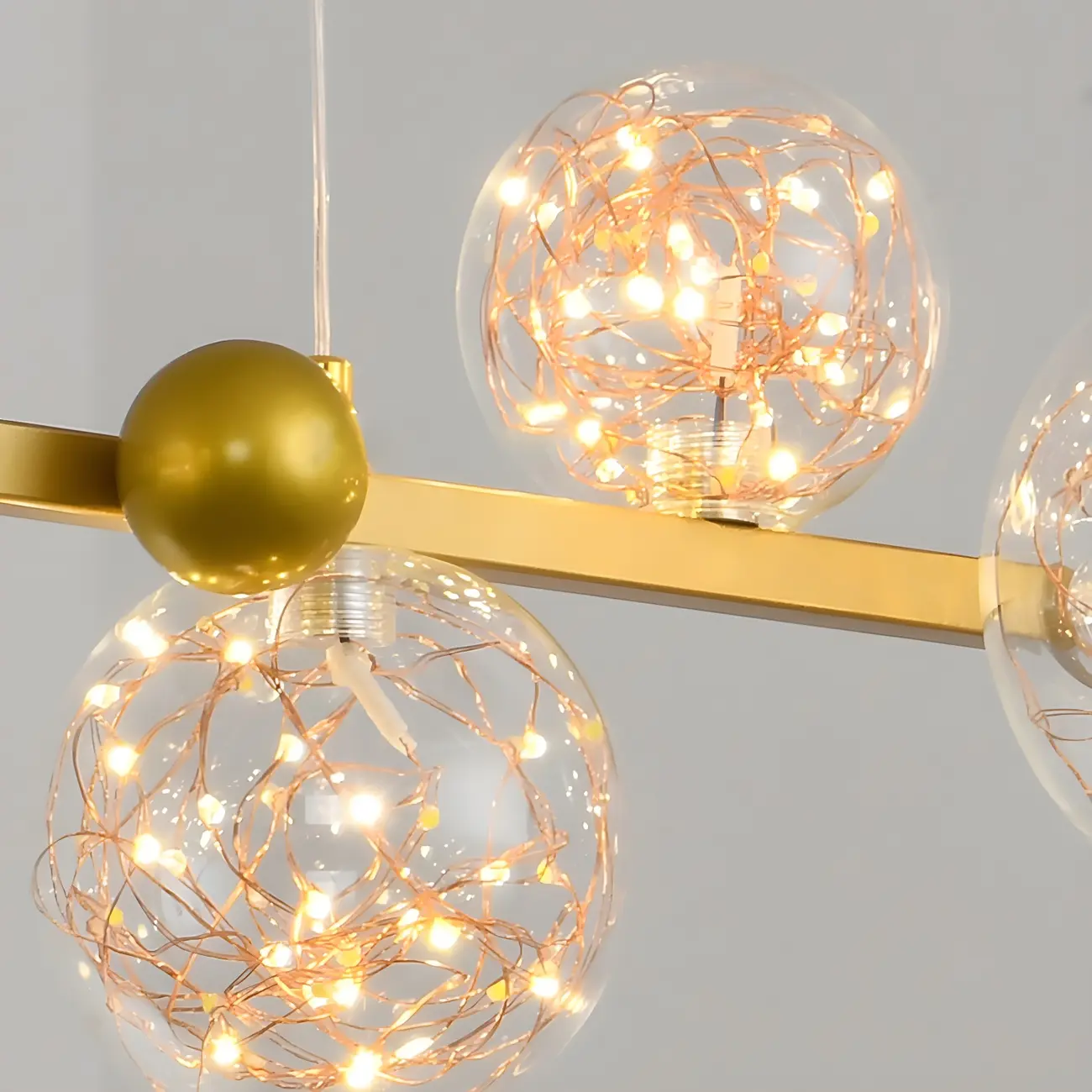 Exquisite Modern Glass Globe LED Ceiling Light Image - 13 | homeyfad