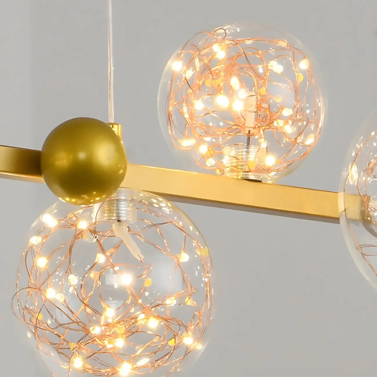 Exquisite Modern Glass Globe LED Ceiling Light Image - 13