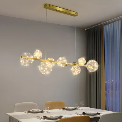Exquisite Modern Glass Globe LED Ceiling Light Image - 6