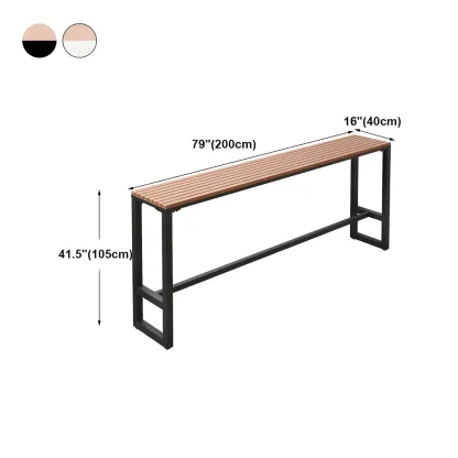 Modern White Wooden Slatted Outdoor Bar Tables for Patio Image - 18