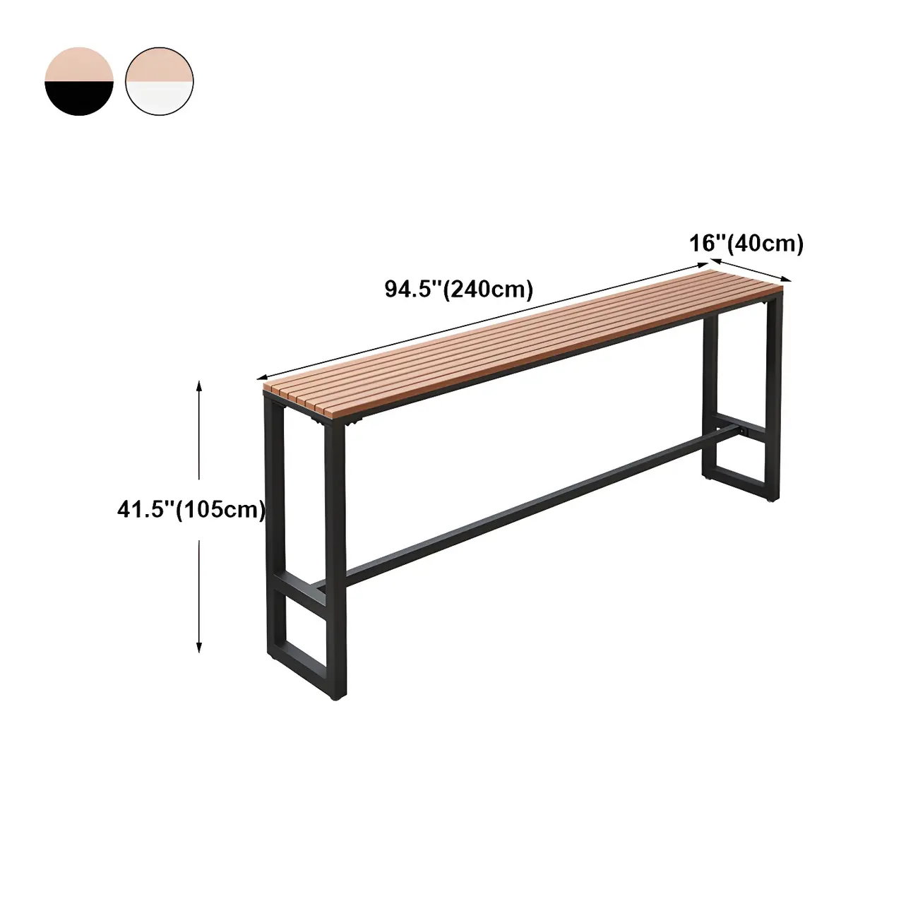 Modern White Wooden Slatted Outdoor Bar Tables for Patio Image - 20 | homeyfad