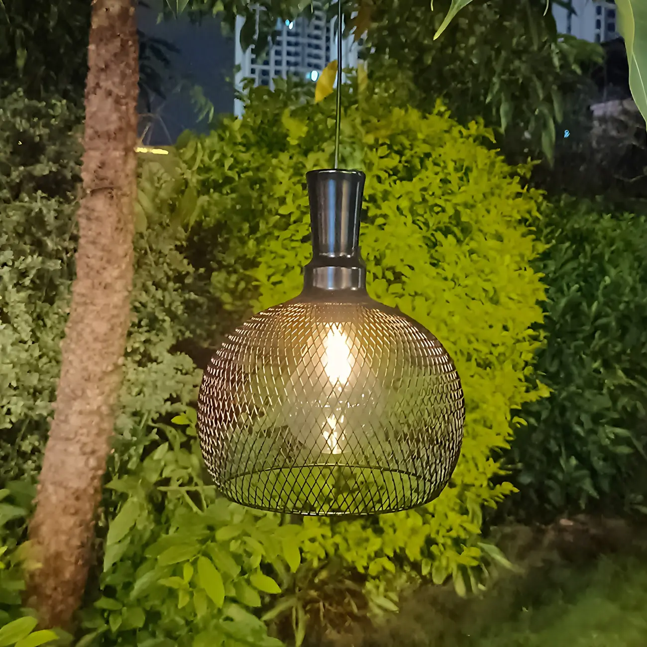 Industrial Outdoor Caged Pendant Light in Adjustable Height  Image - 2 | homeyfad