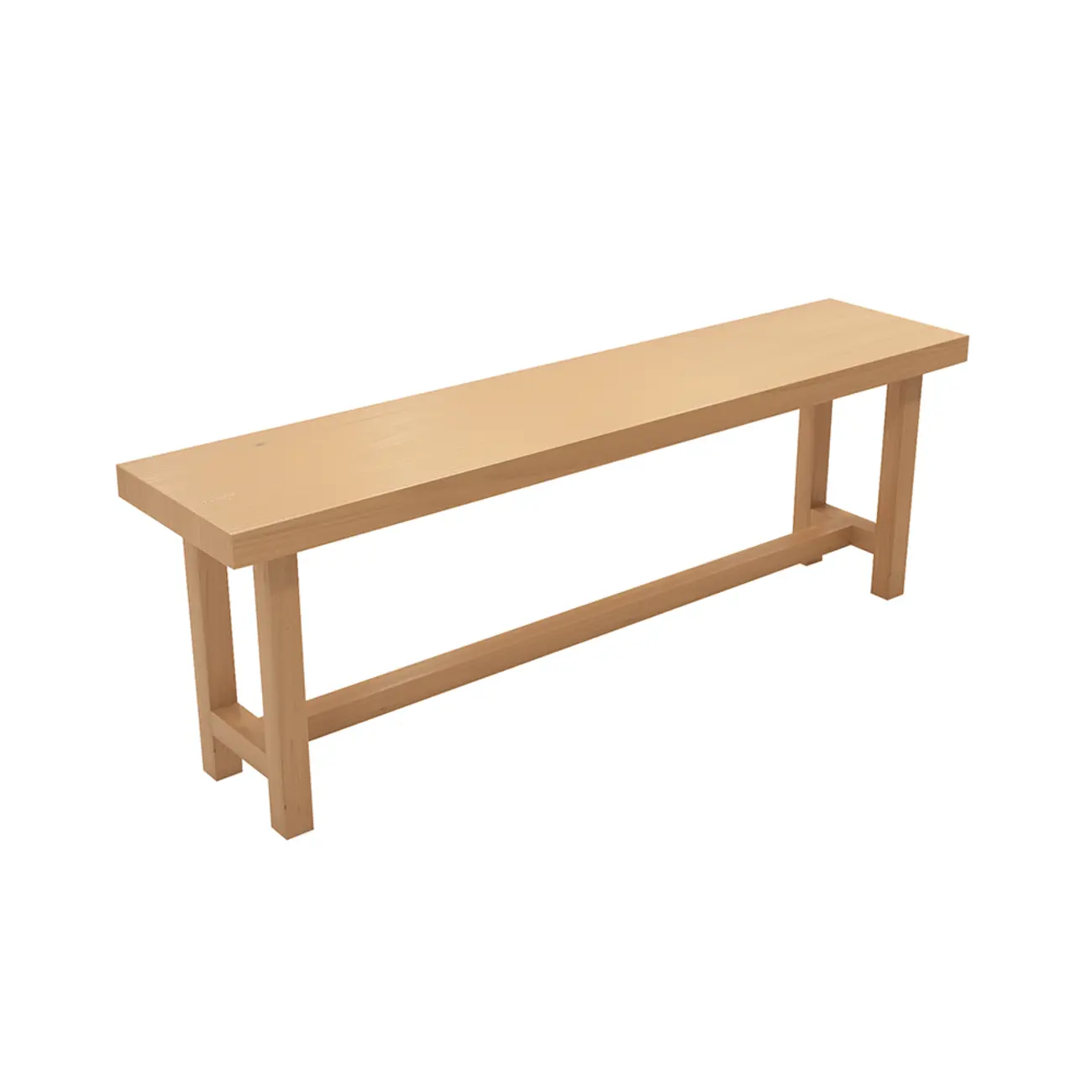 Modern Natural Solid Wood Bar Table with Footrest Image - 5 | homeyfad