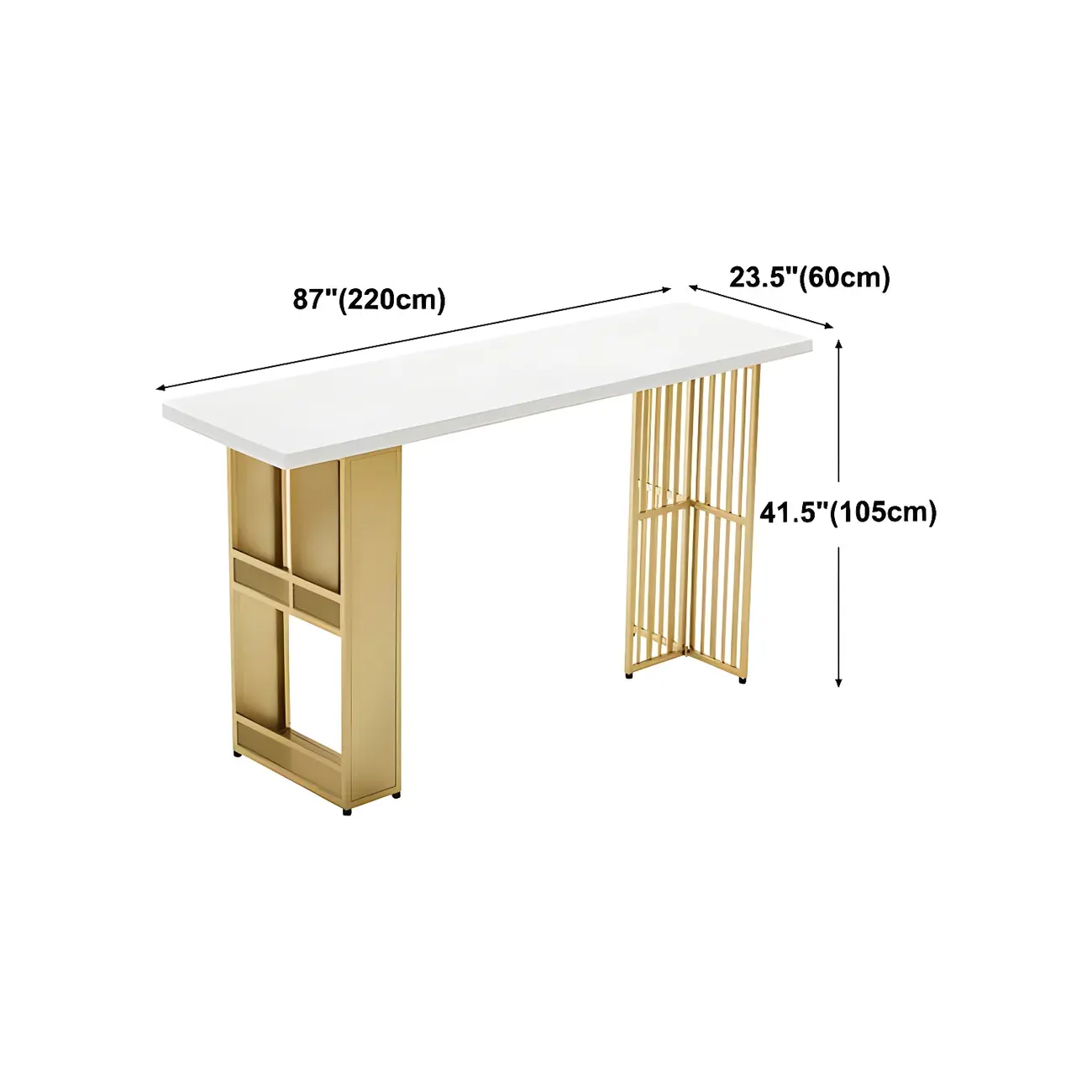 Glam Gold Wood Top Metal Shelf Bar Tables Image - 21 | homeyfad