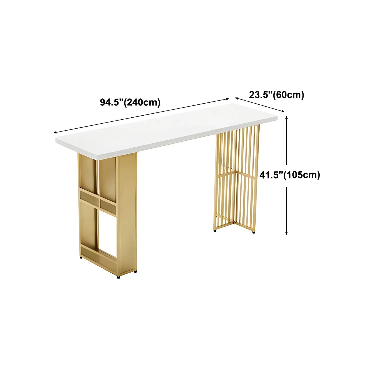 Glam Gold Wood Top Metal Shelf Bar Tables Image - 22 | homeyfad