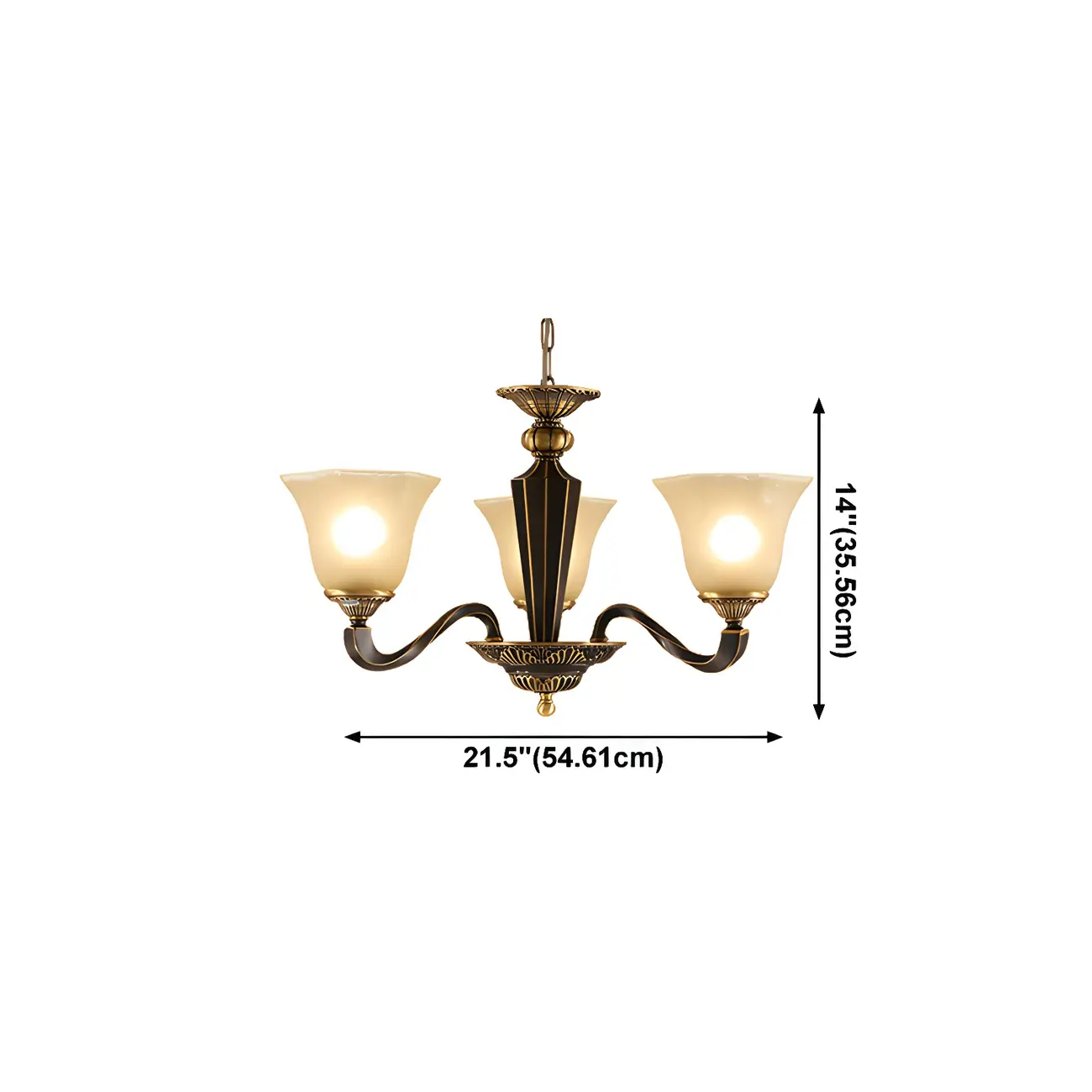 Black Glass Curved Metal Classic Chandelier Light | homeyfad