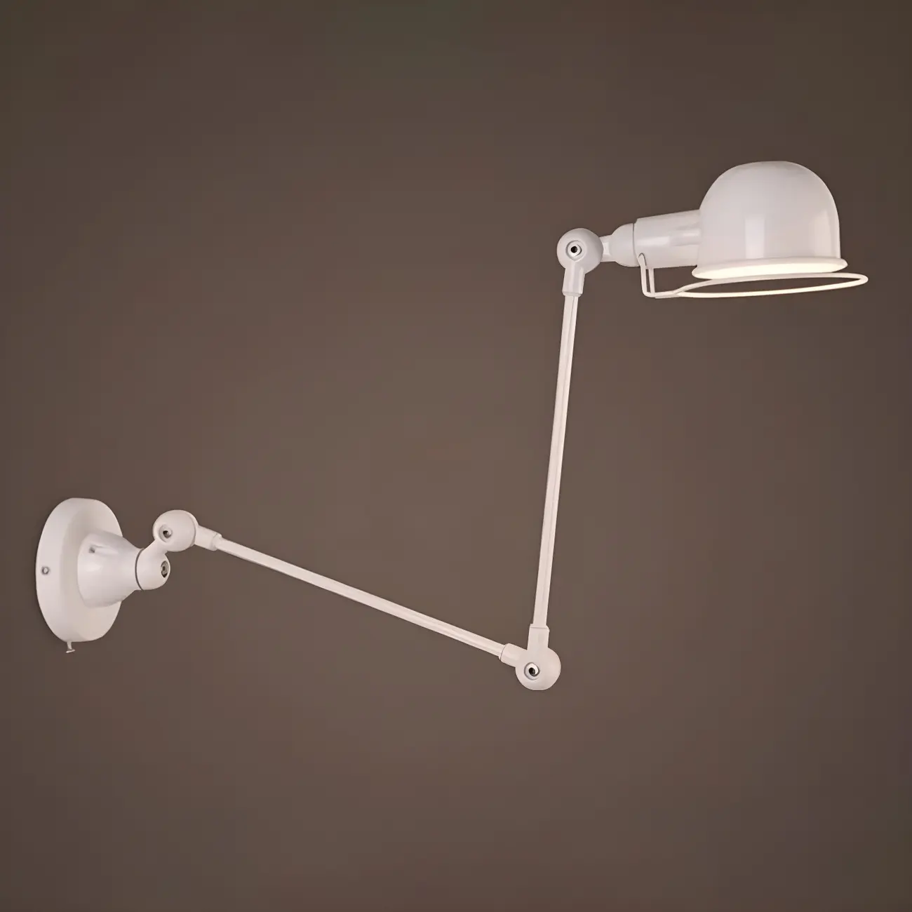 Industrial Metal Dome Adjustable Swing Arm Wall Light Image - 3 | homeyfad