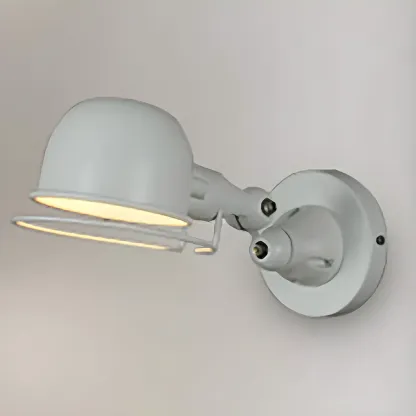 Industrial Metal Dome Adjustable Swing Arm Wall Light Image - 6