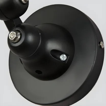 Industrial Metal Dome Adjustable Swing Arm Wall Light Image - 10
