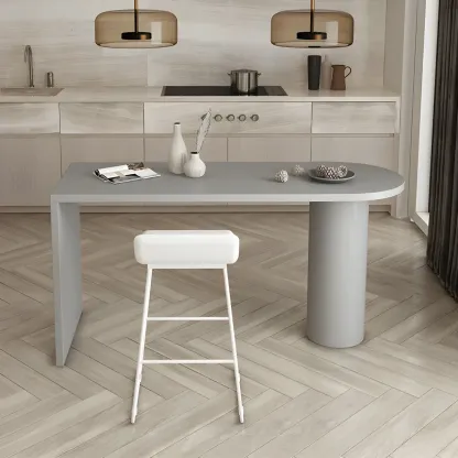 Modern Wooden Bar Table for Kitchen and Dining Room Use Image - 1