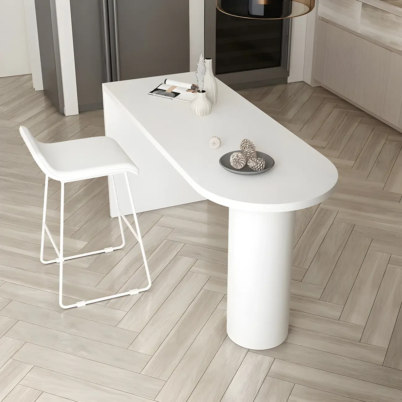 Modern Wooden Bar Table for Kitchen and Dining Room Use Image - 3